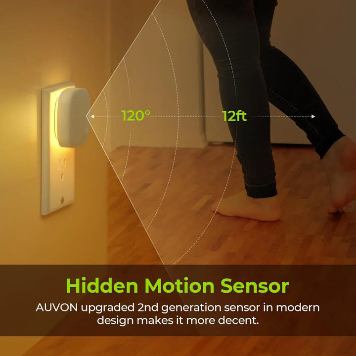 Dimmable Motion Sensor LED Night Light, 2 Pack