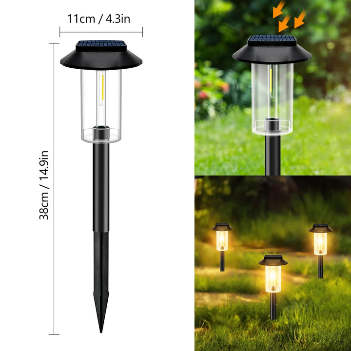 Outdoor Waterproof Solar Pathway Lights for Garden and Walkways