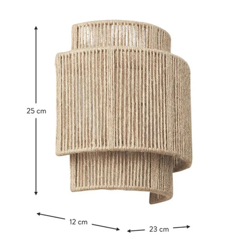Handwoven Rattan Wall Lamp for Stylish Home Decor