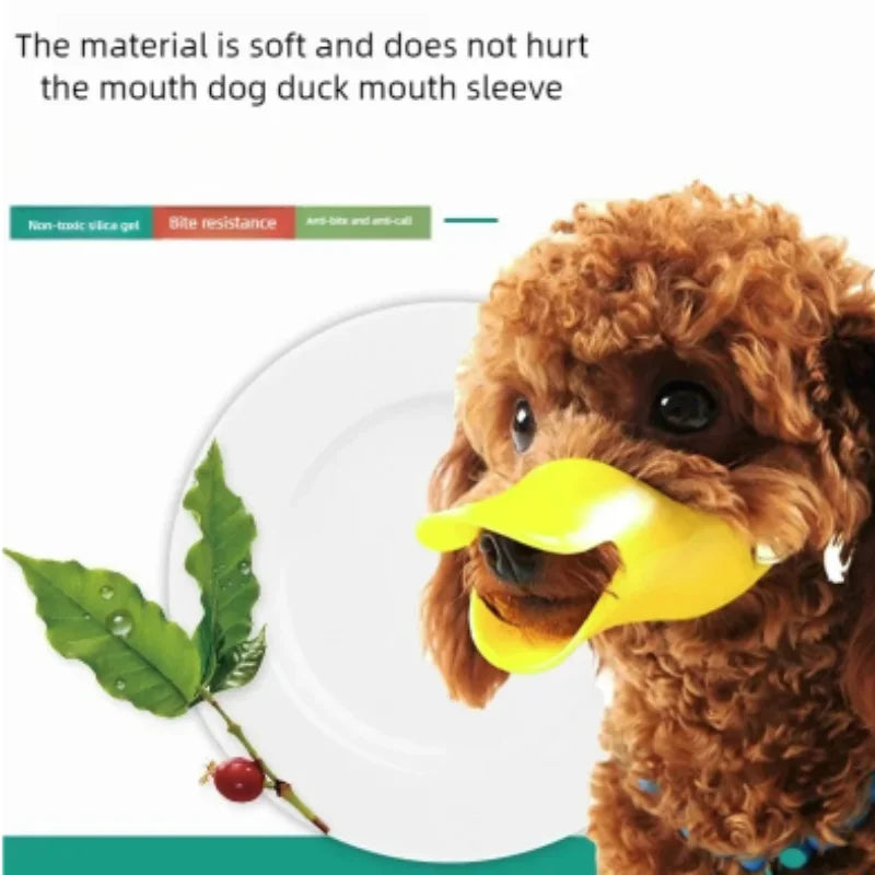 Adjustable Silicone Duck Muzzle for Dogs - Anti-Bite Barking Accessory