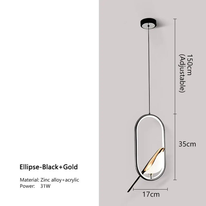 Nordic LED Bird Pendant Light - Stylish Home Lighting Fixture