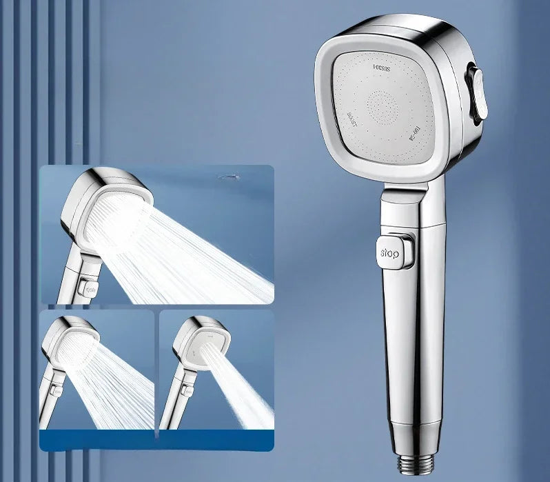 Water-Saving High Pressure Shower Head with 3 Adjustable Modes