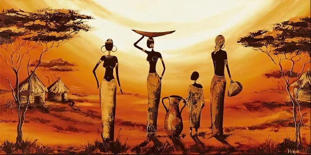 Abstract African Woman Canvas Art for Plus Sizes - Unique Decor-Orizon Depot