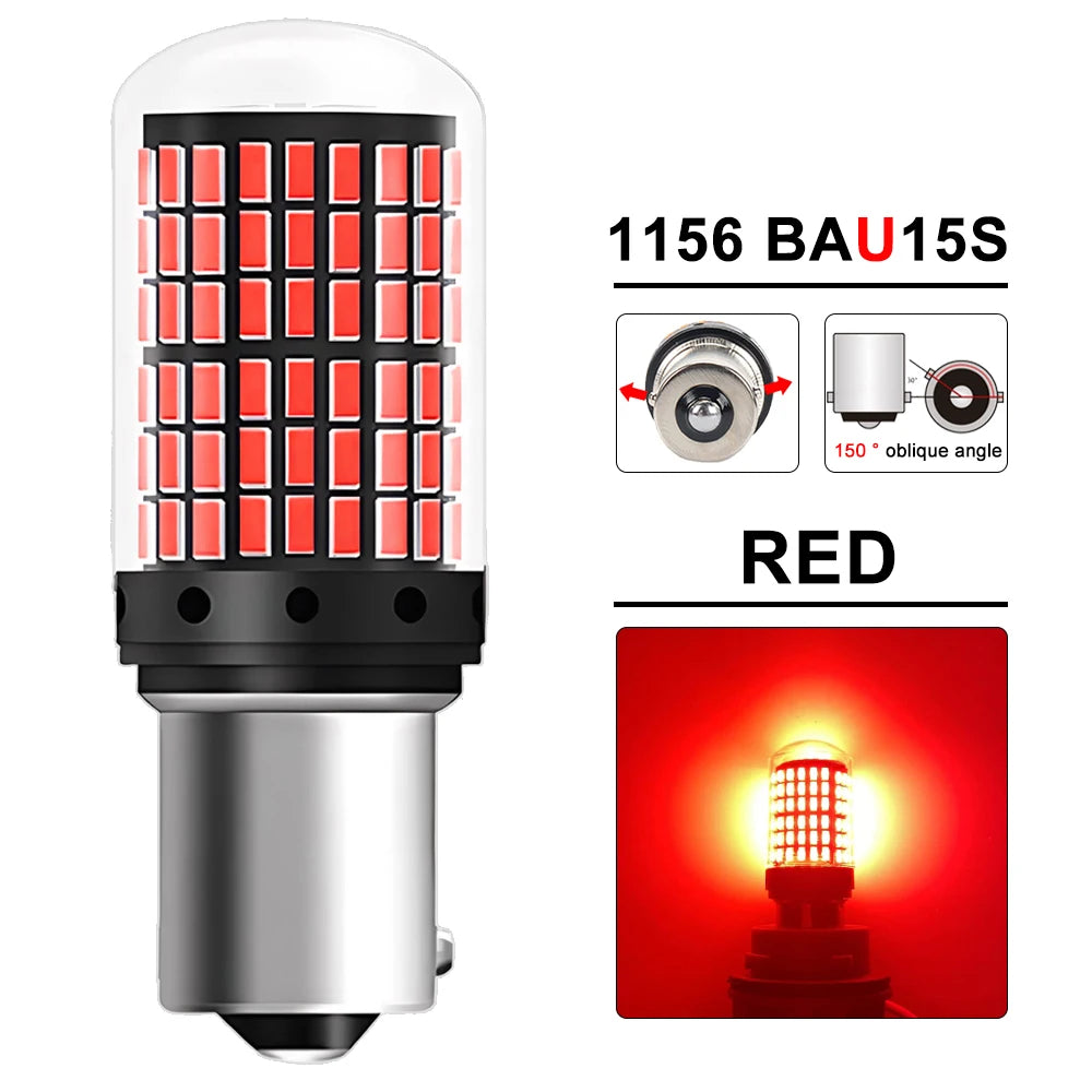 LED Signal Light Bulb Set for Car Turn Signal Tail Reverse Lights 6500K White