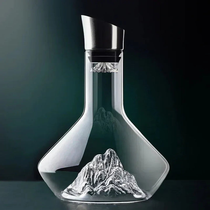 1500ml Lead-Free Crystal Iceberg Decanter for Red Wine Serving-Orizon Depot