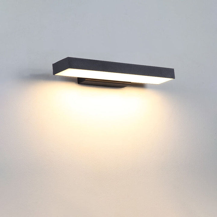 Modern Simplistic Rectangular Flat LED Sensor Outdoor Waterproof Wall Sconce Lamp-Orizon Depot