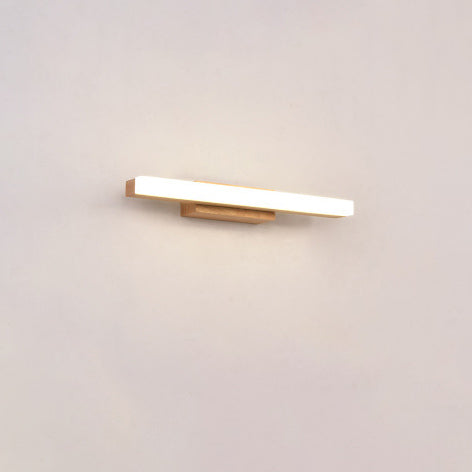 Nordic Minimalist Wooden Linear LED Vanity Wall Sconce Lamp-Orizon Depot
