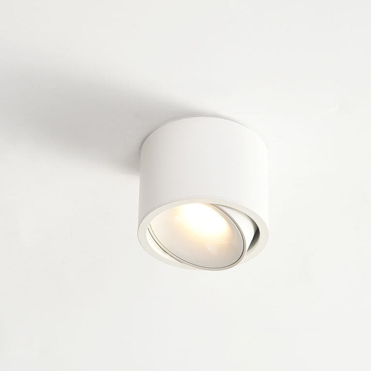 Modern Minimalist Adjustable Round LED Flush Mount Spotlight Ceiling Lamp-Orizon Depot