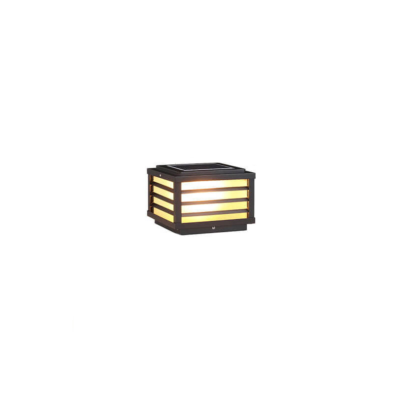 Modern Minimalist Solar LED Post Light Waterproof Aluminum Garden Landscape Lamp-Orizon Depot
