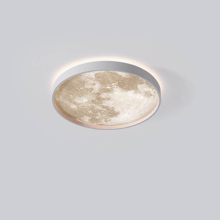 Nordic Minimalist Moon Shape Round LED Ceiling Lamp-Orizon Depot