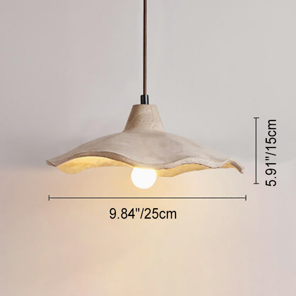 Minimalist Japanese Flower Shape Cement 1/2/3-Light Chandelier-Orizon Depot