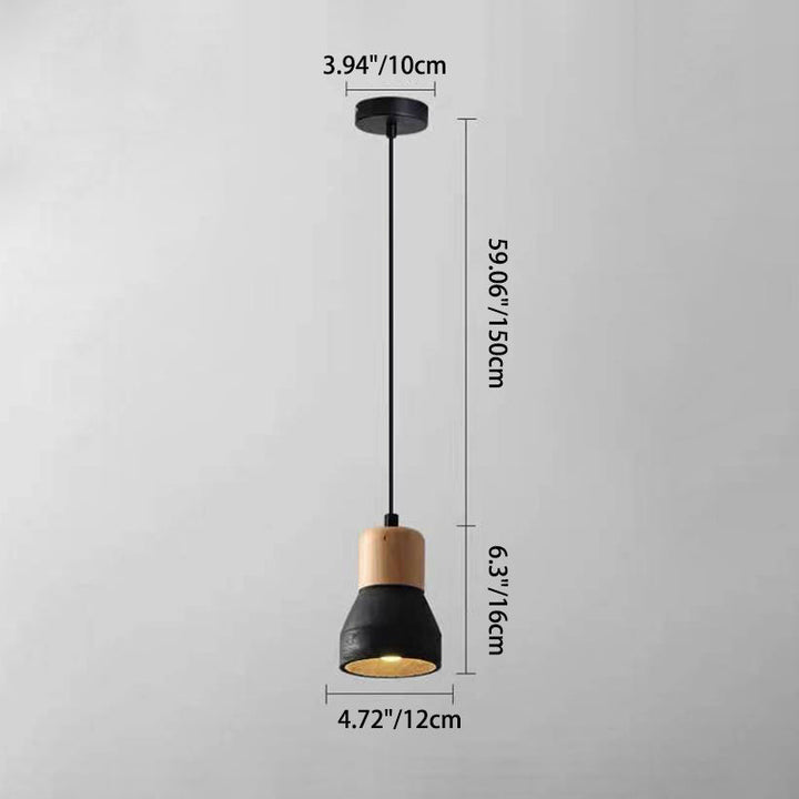 Nordic Cement Tapered Style 1-Light Mini LED Pendant Lamp-Orizon Depot