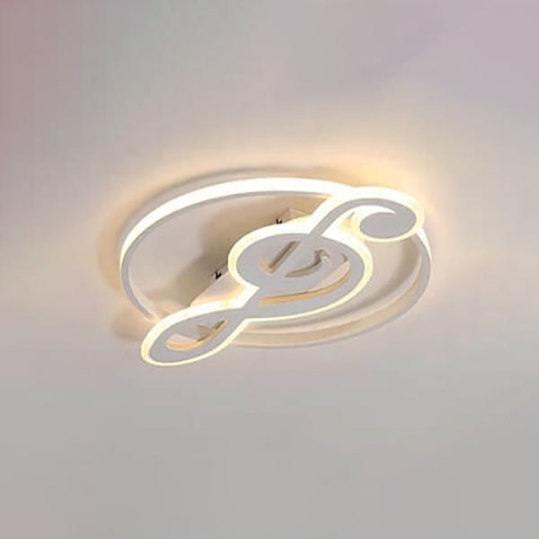 Nordic Modern Creative Music Notes Design LED Flush Mount Ceiling Lamp-Orizon Depot