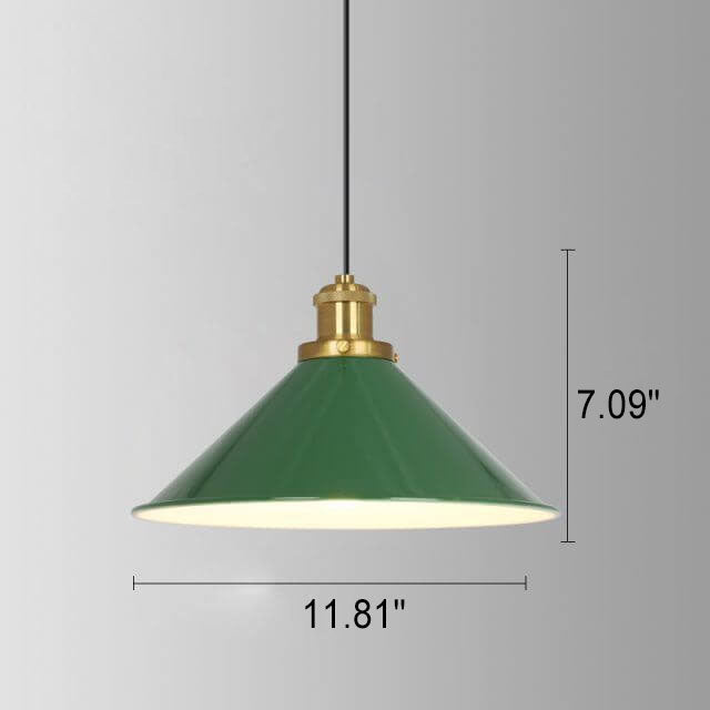 Industrial Vintage Green Iron Dome Pendant Light-Orizon Depot