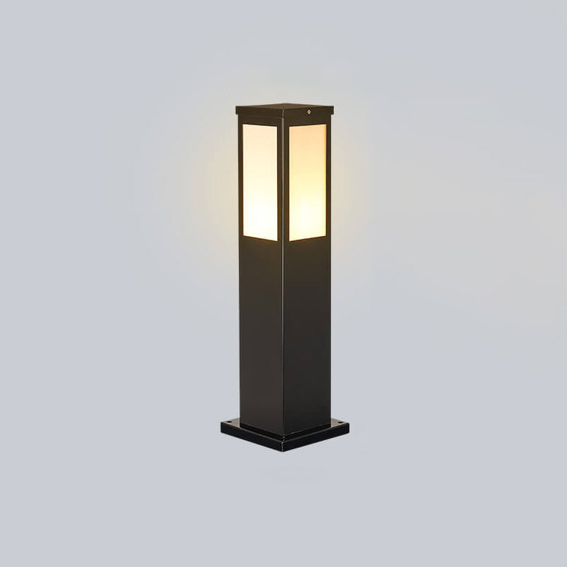 Modern Solar Square Column Outdoor Waterproof Lawn Path Lamp-Orizon Depot