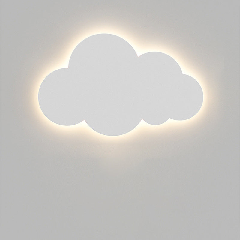 Contemporary Modern Creative Cartoon Smiley Cloud Iron Acrylic Shade LED Kids Wall Sconce Lamp-Orizon Depot
