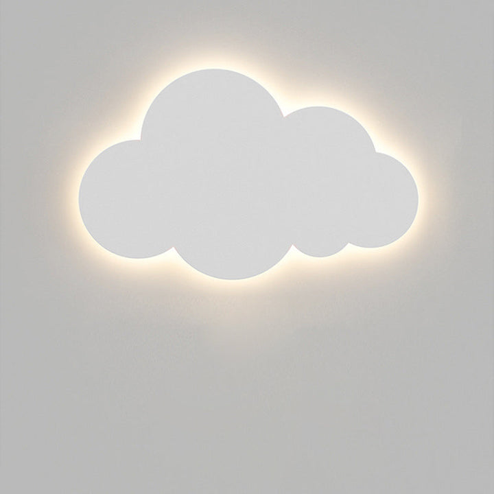Contemporary Modern Creative Cartoon Smiley Cloud Iron Acrylic Shade LED Kids Wall Sconce Lamp-Orizon Depot