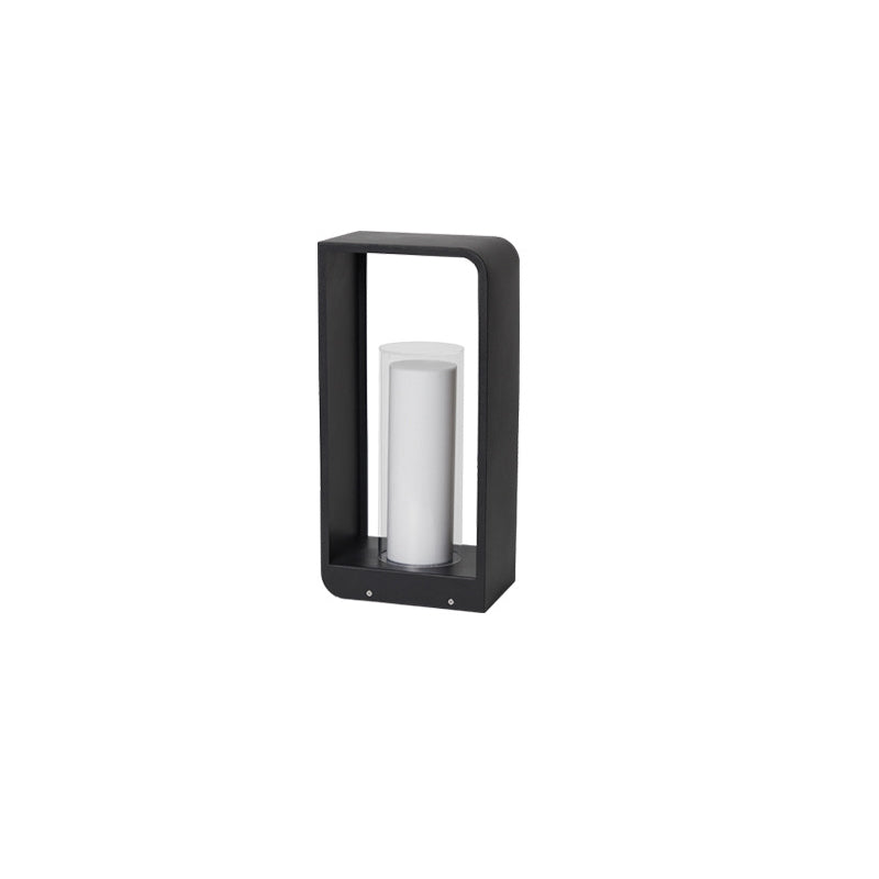 Modern Minimalist Square Frame LED Lawn Light Stainless Steel Acrylic Waterproof Design-Orizon Depot