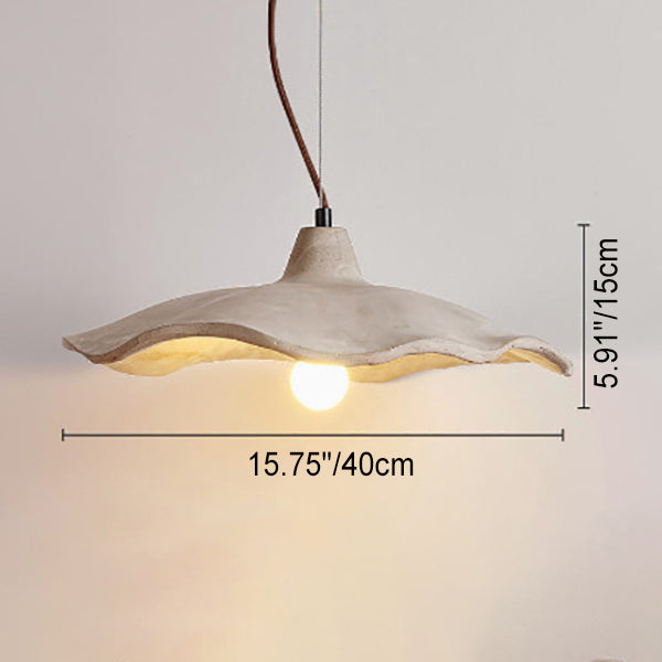 Minimalist Japanese Flower Shape Cement 1/2/3-Light Chandelier-Orizon Depot