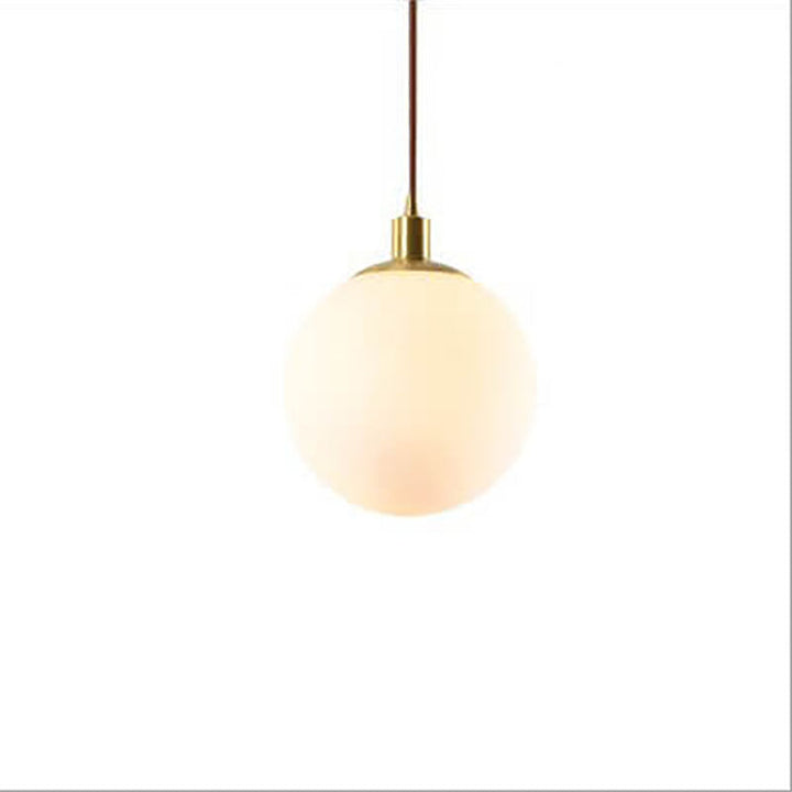 Nordic Modern Minimalist White Orb One-Light Pendant Lamp-Orizon Depot