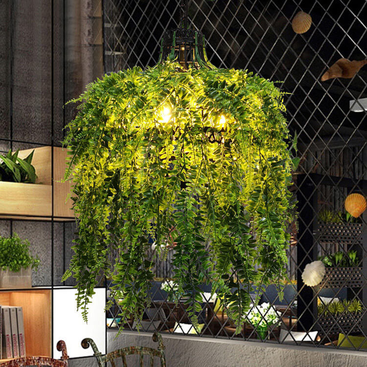 Creative Plant Vine Decorative 3-Lamp Chandelier