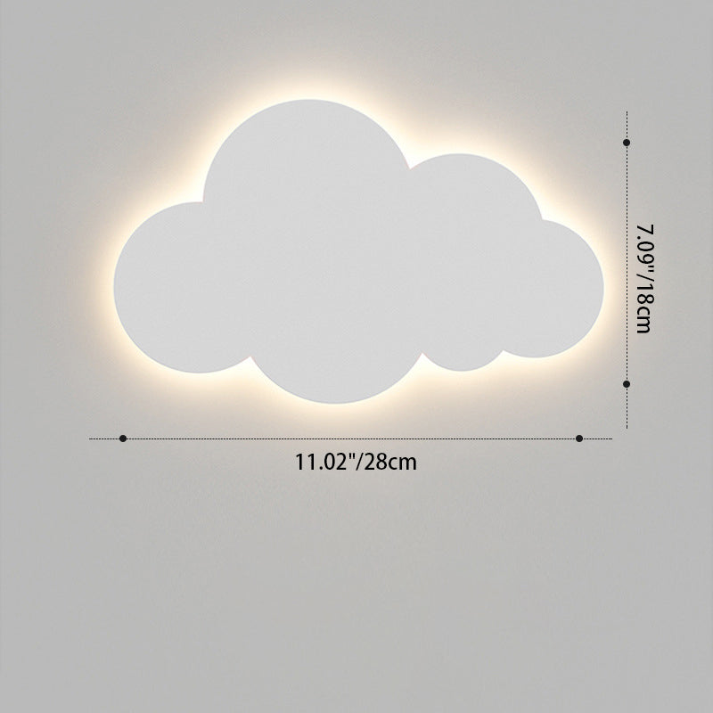 Contemporary Modern Creative Cartoon Smiley Cloud Iron Acrylic Shade LED Kids Wall Sconce Lamp-Orizon Depot