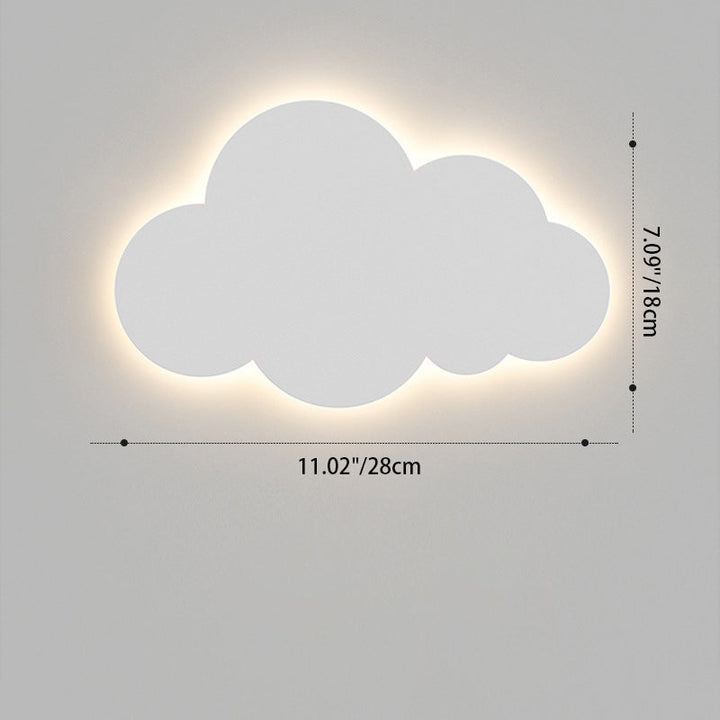 Contemporary Modern Creative Cartoon Smiley Cloud Iron Acrylic Shade LED Kids Wall Sconce Lamp-Orizon Depot