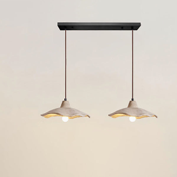 Minimalist Japanese Flower Shape Cement 1/2/3-Light Chandelier-Orizon Depot