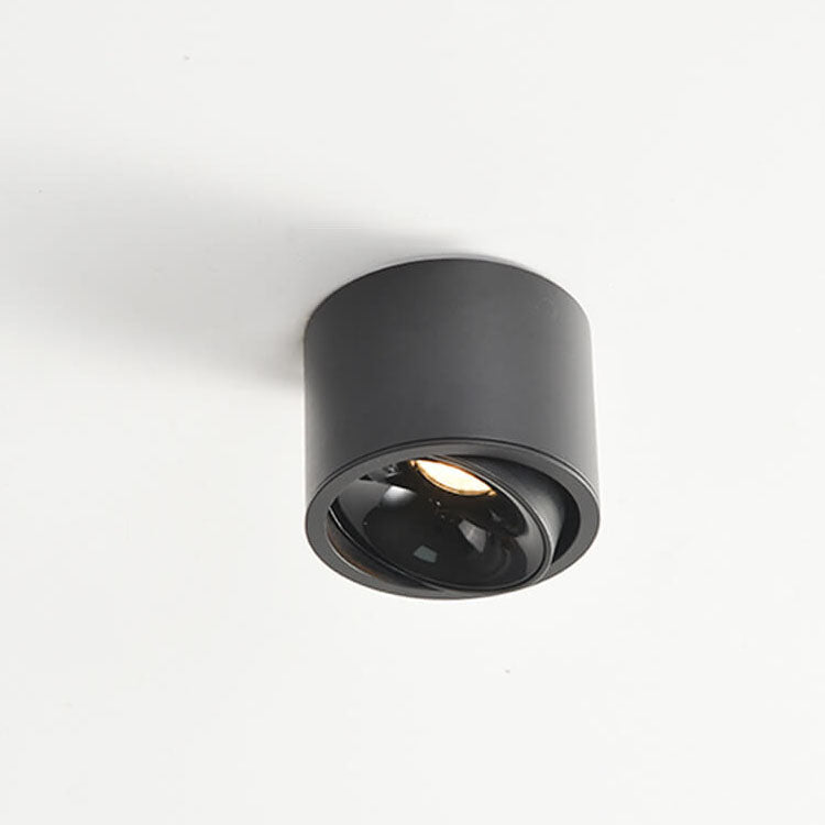 Modern Minimalist Adjustable Round LED Flush Mount Spotlight Ceiling Lamp-Orizon Depot