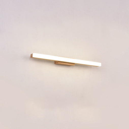 Nordic Minimalist Wooden Linear LED Vanity Wall Sconce Lamp-Orizon Depot
