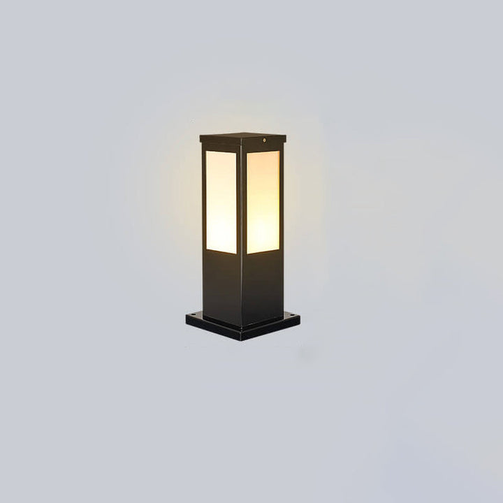 Modern Solar Square Column Outdoor Waterproof Lawn Path Lamp-Orizon Depot