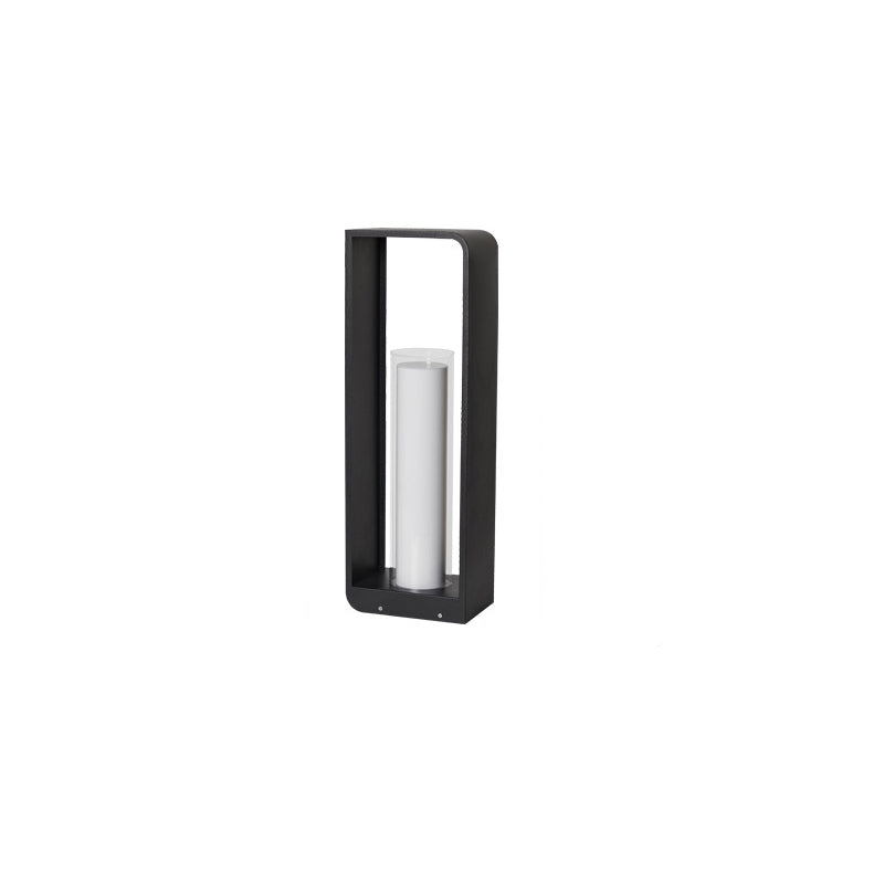 Modern Minimalist Square Frame LED Lawn Light Stainless Steel Acrylic Waterproof Design-Orizon Depot