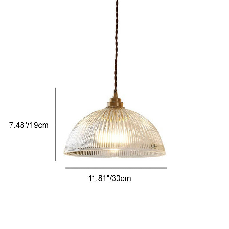 Modern Clear Glass Dome Pendant Light-Orizon Depot