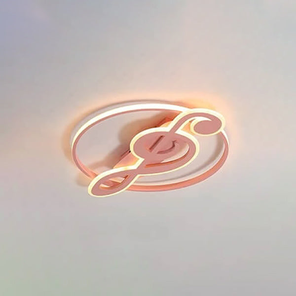 Nordic Modern Creative Music Notes Design LED Flush Mount Ceiling Lamp-Orizon Depot