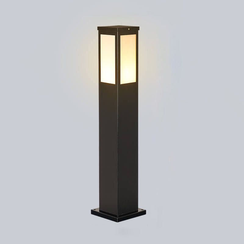 Modern Solar Square Column Outdoor Waterproof Lawn Path Lamp-Orizon Depot
