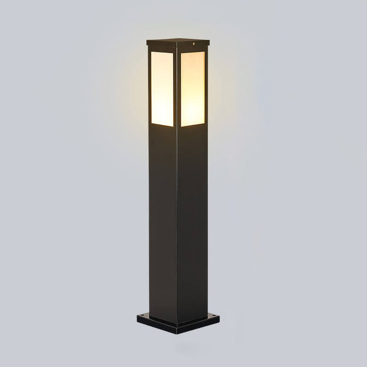 Modern Solar Square Column Outdoor Waterproof Lawn Path Lamp-Orizon Depot