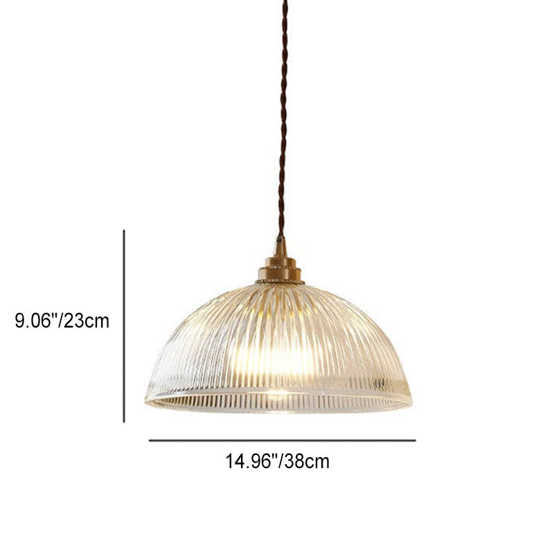 Modern Clear Glass Dome Pendant Light-Orizon Depot