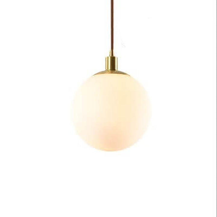 Nordic Modern Minimalist White Orb One-Light Pendant Lamp-Orizon Depot