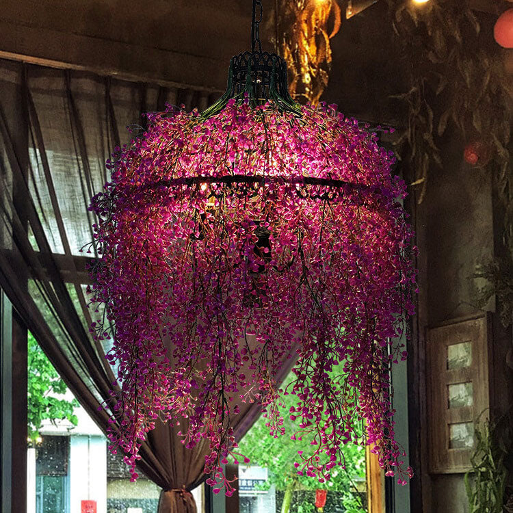 Creative Plant Vine Decorative 3-Lamp Chandelier