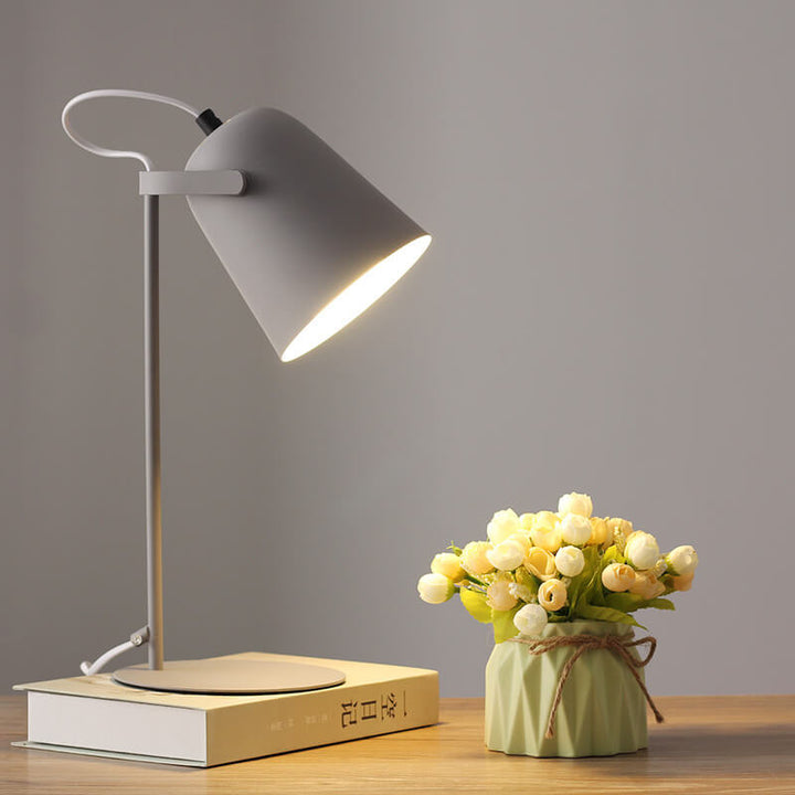 Nordic Style Macaron Color Creative Iron Bucket 1-Light Table Lamp-Orizon Depot