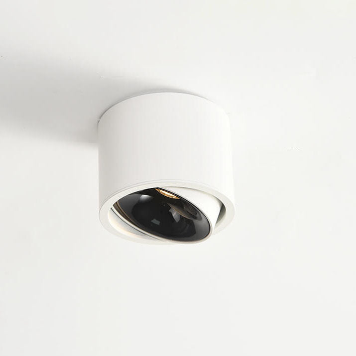 Modern Minimalist Adjustable Round LED Flush Mount Spotlight Ceiling Lamp-Orizon Depot