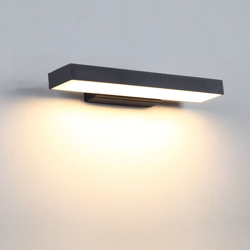 Modern Minimalist Rectangular Flat LED Motion Sensor Waterproof Wall Sconce for Outdoor