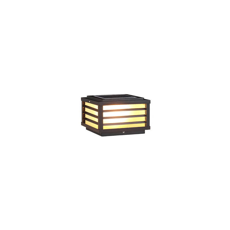 Modern Minimalist Solar LED Post Light Waterproof Aluminum Garden Landscape Lamp-Orizon Depot