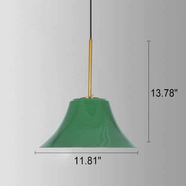 Industrial Vintage Green Iron Dome Pendant Light-Orizon Depot