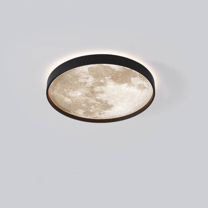 Nordic Minimalist Moon Shape Round LED Ceiling Lamp-Orizon Depot