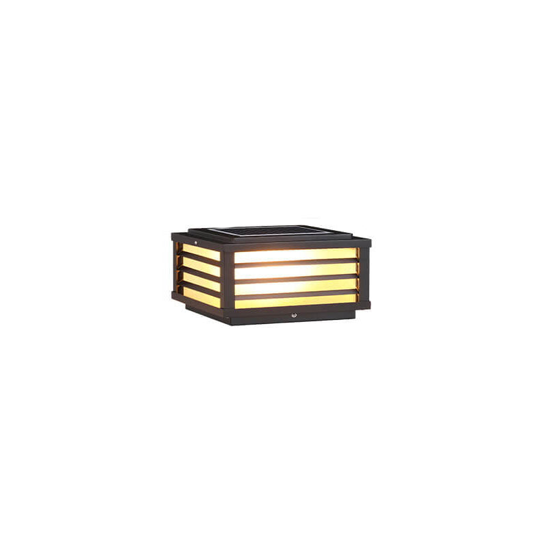 Modern Minimalist Solar LED Post Light Waterproof Aluminum Garden Landscape Lamp-Orizon Depot
