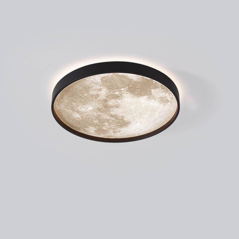 Nordic Minimalist Moon Shape Round LED Ceiling Lamp-Orizon Depot