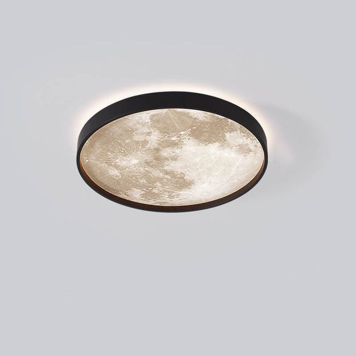 Nordic Minimalist Moon Shape Round LED Ceiling Lamp-Orizon Depot