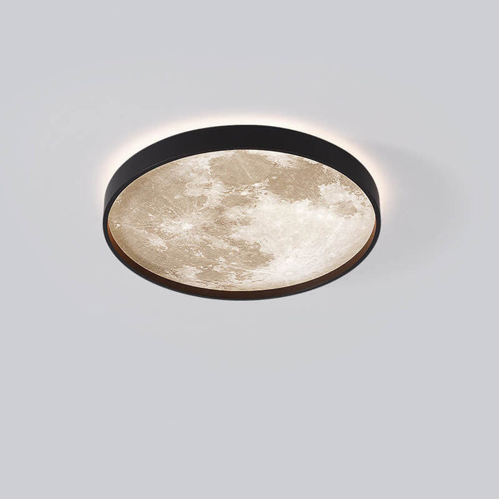 Nordic Minimalist Moon Shape Round LED Ceiling Lamp-Orizon Depot