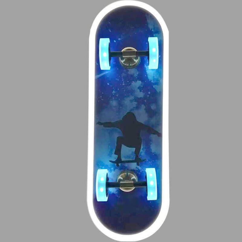 Modern Creative Cartoon Skateboard Acrylic LED Kids Flush Mount Ceiling Lamp-Orizon Depot